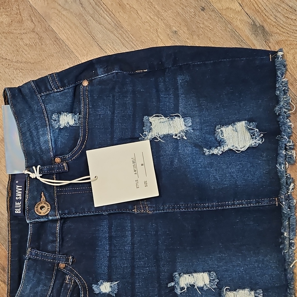 👗BLUE SAVVY Denim Mini Skirt - Picture 4 of 9
